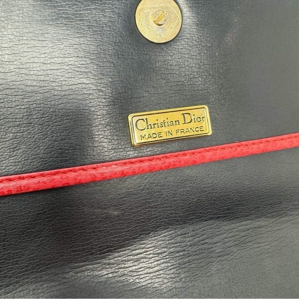 Christian Dior Vintage Bobby Saddle Red Leather Crossbody Shoulder Bag - Picture 11 of 13